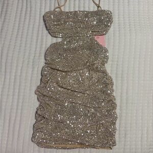 Hello Molly Gold Sequin Mini Dress